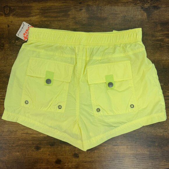 Free People New heights shorts in sour citrus yellow Size Small NWT - Picture 6 of 10